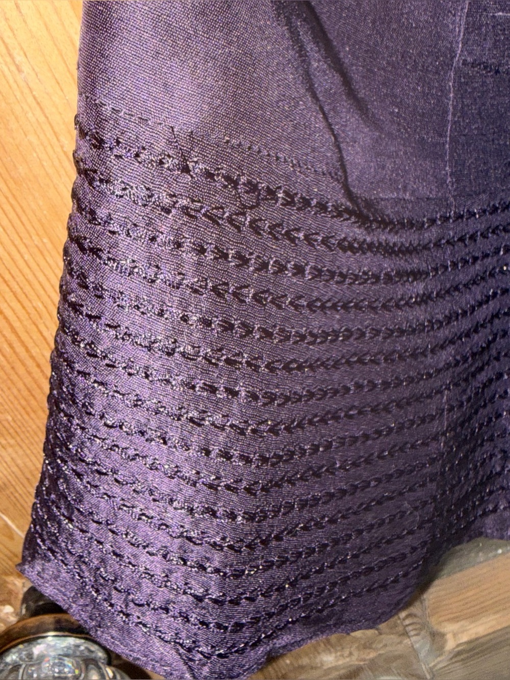 Sundance 100% Silk Maxi Skirt Full Purple size 12 - Picture 5 of 9